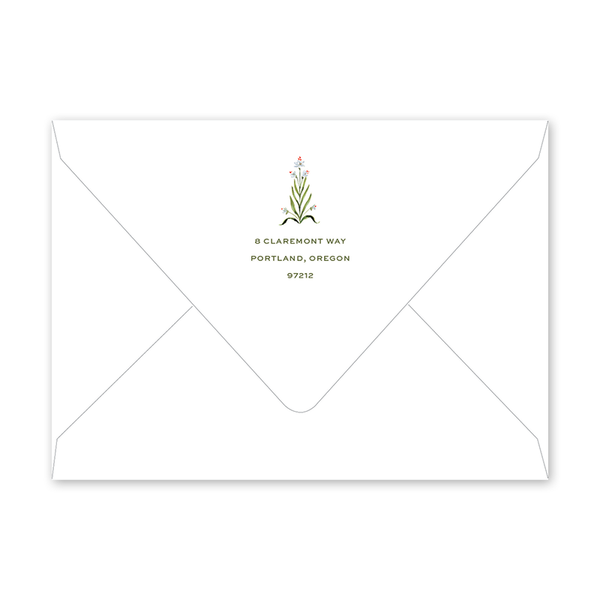 Paperwhite Scallop Border Invitation Dogwood Hill