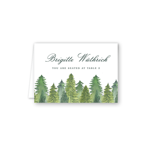 Edelweiss Forest Escort Card